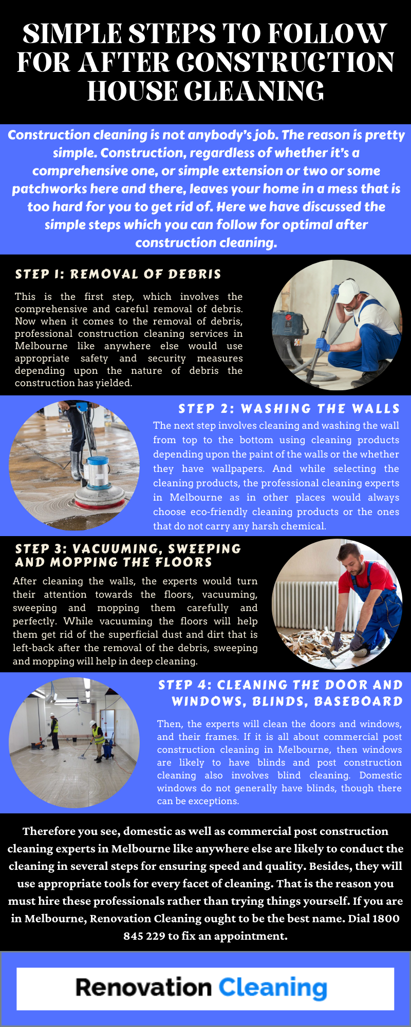 After Construction House Cleaning Infographic